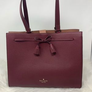 Kate spade tote Hayes cherrywood WKRU5719 burgundy